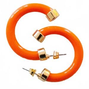 NEW HOO HOOPS women's mini hoops in orange